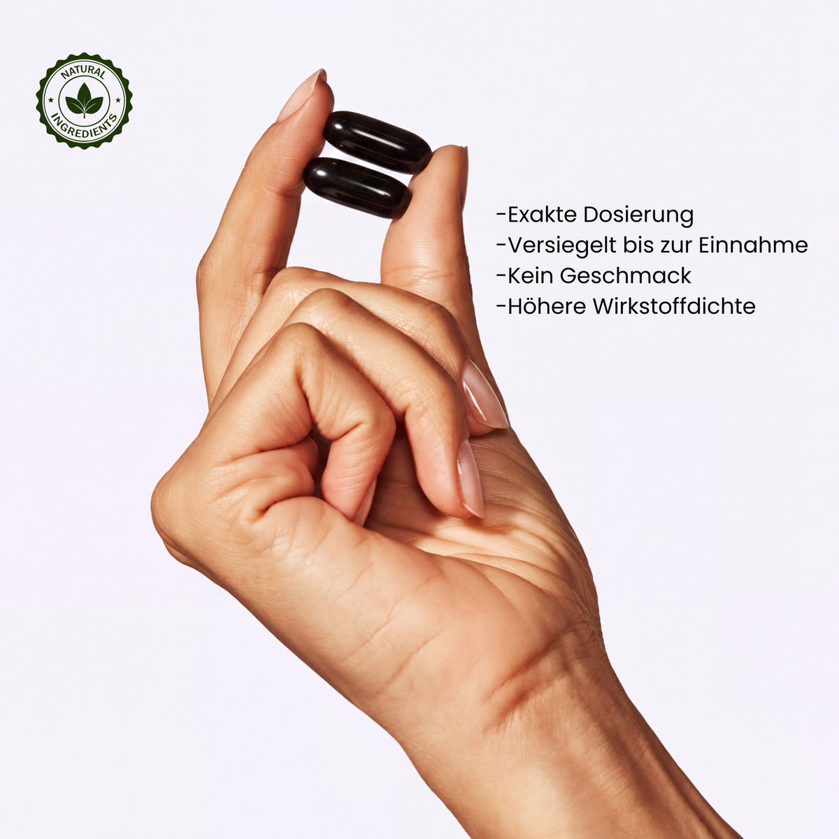Schwarze Softgell Kapseln